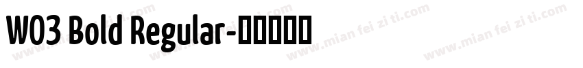 W03 Bold Regular字体转换